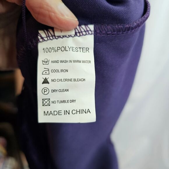 Purple Sequin Fringe Flapper Style Dress Size Small - Picture 12 of 12